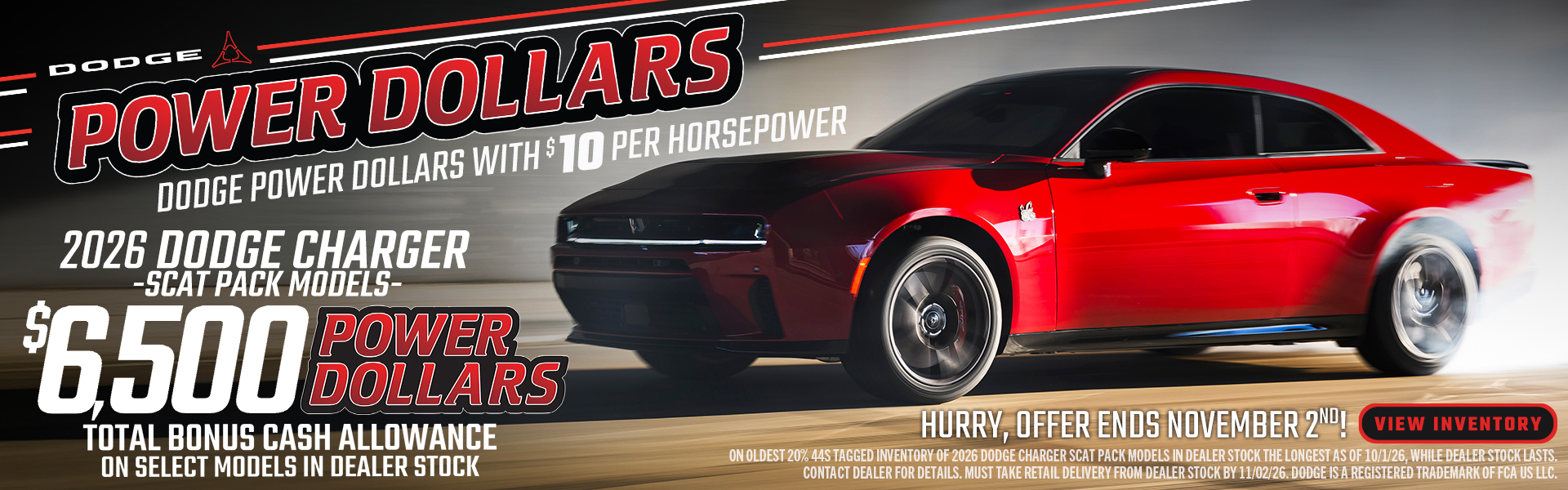 October Dodge Charger Offers