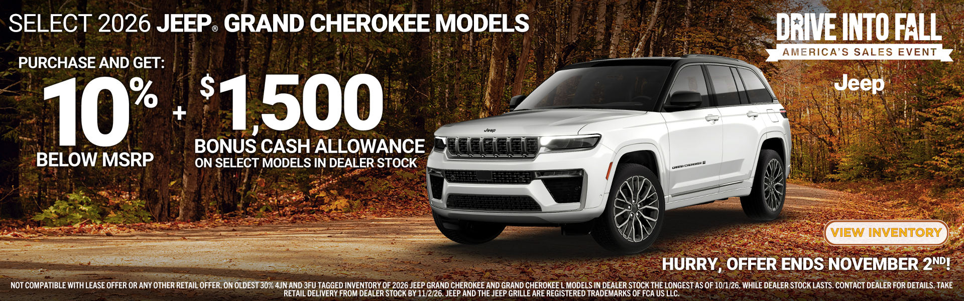 October Jeep Grand Cherokee Offers