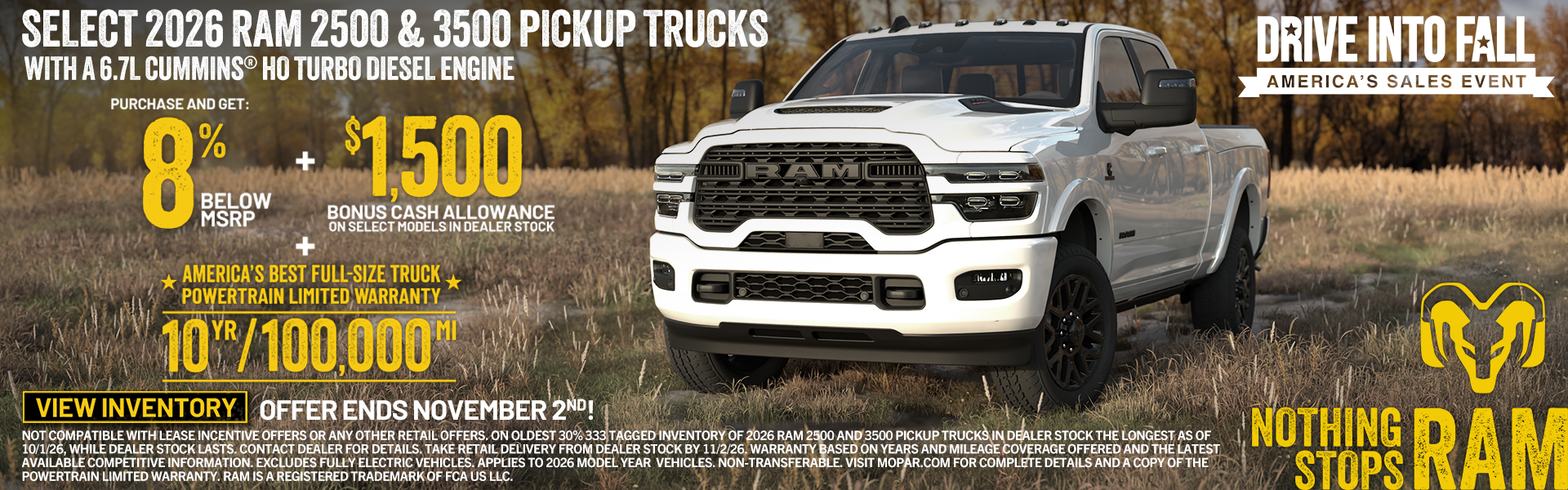 October Ram 2500 Offers